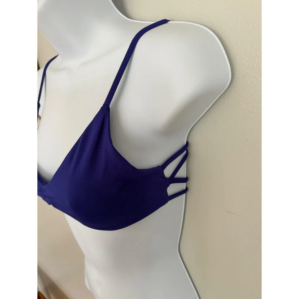 L*Space Strappy Bikini Top‎ Blue Size XS